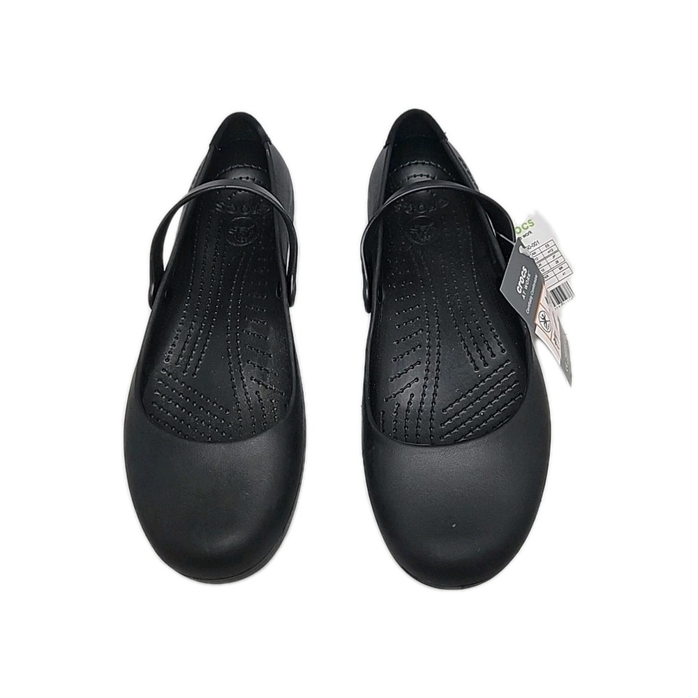 Crocs Alice Work Black Women's 12 Mary Jane Flats Slip Resistant New With Tags